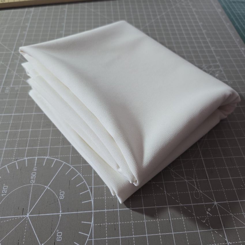 85x150cm Stretchkrepp, Krepp dick, ivory