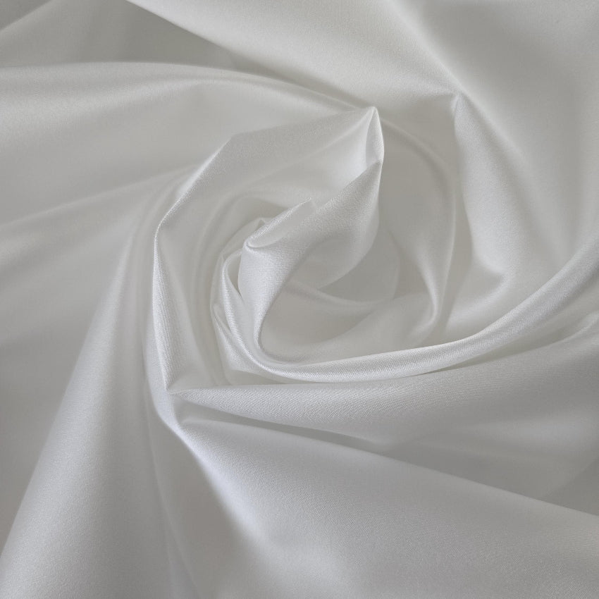 2 x (zus. 4 lfm) Brautsatin, Satin classic, offwhite