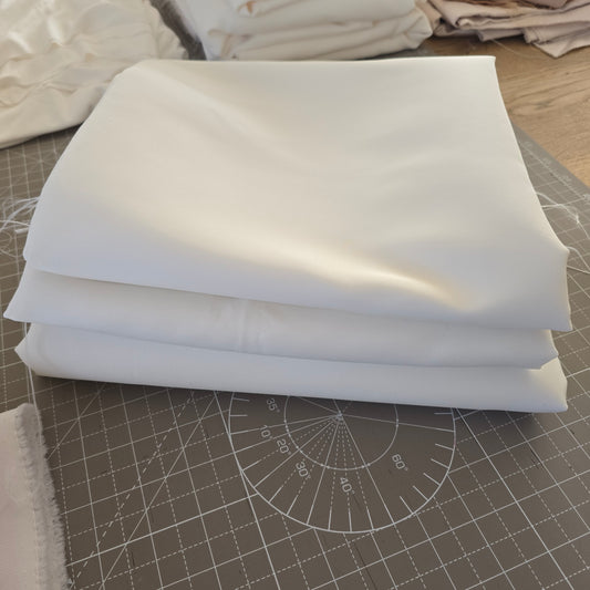 STOFFPAKET***3 x Brautsatin dick, matt, ivory