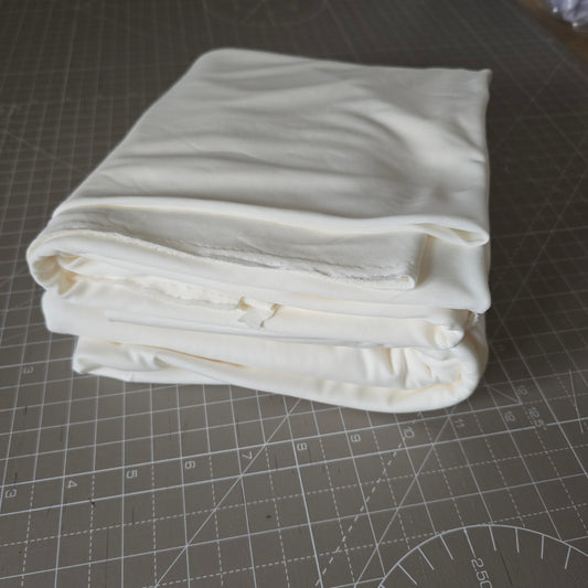 STOFFPAKET*** 2 x Futterstoff, hoch elastisch, fließend, sehr weich, zus. 3,55 lfm, ivory