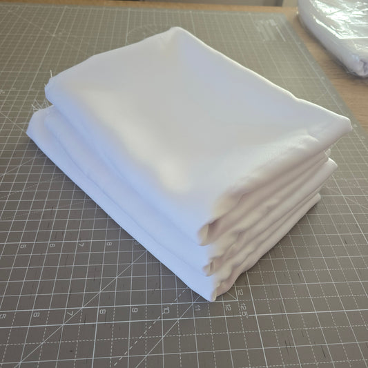 STOFFPAKET***3 x Brautsatin, weich, dick, seidenmatt/halbglänzend (zus. 3 lfm) weiß