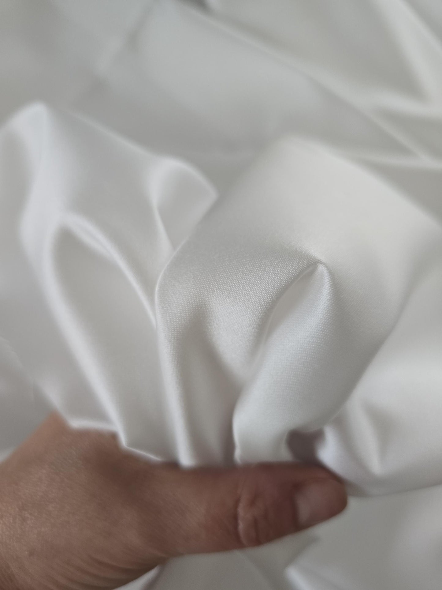 2 x (zus. 4 lfm) Brautsatin, Satin classic, offwhite