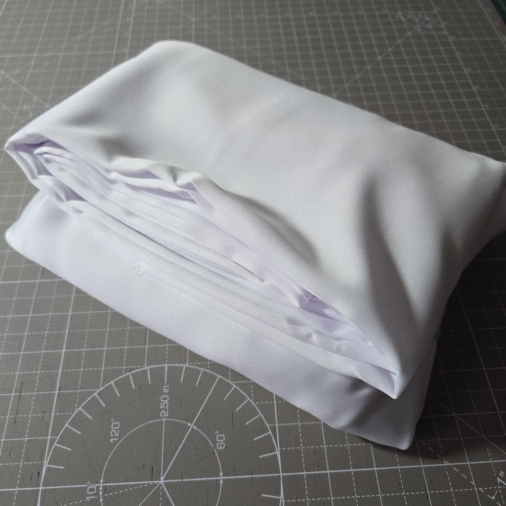 3,5 lfm Brautsatin, Satin fließend, matt, leicht elastisch, weiß