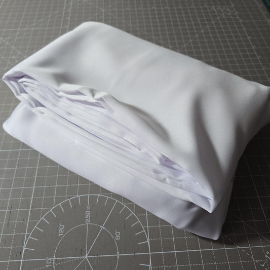 3,5 lfm Brautsatin, Satin fließend, matt, leicht elastisch, weiß