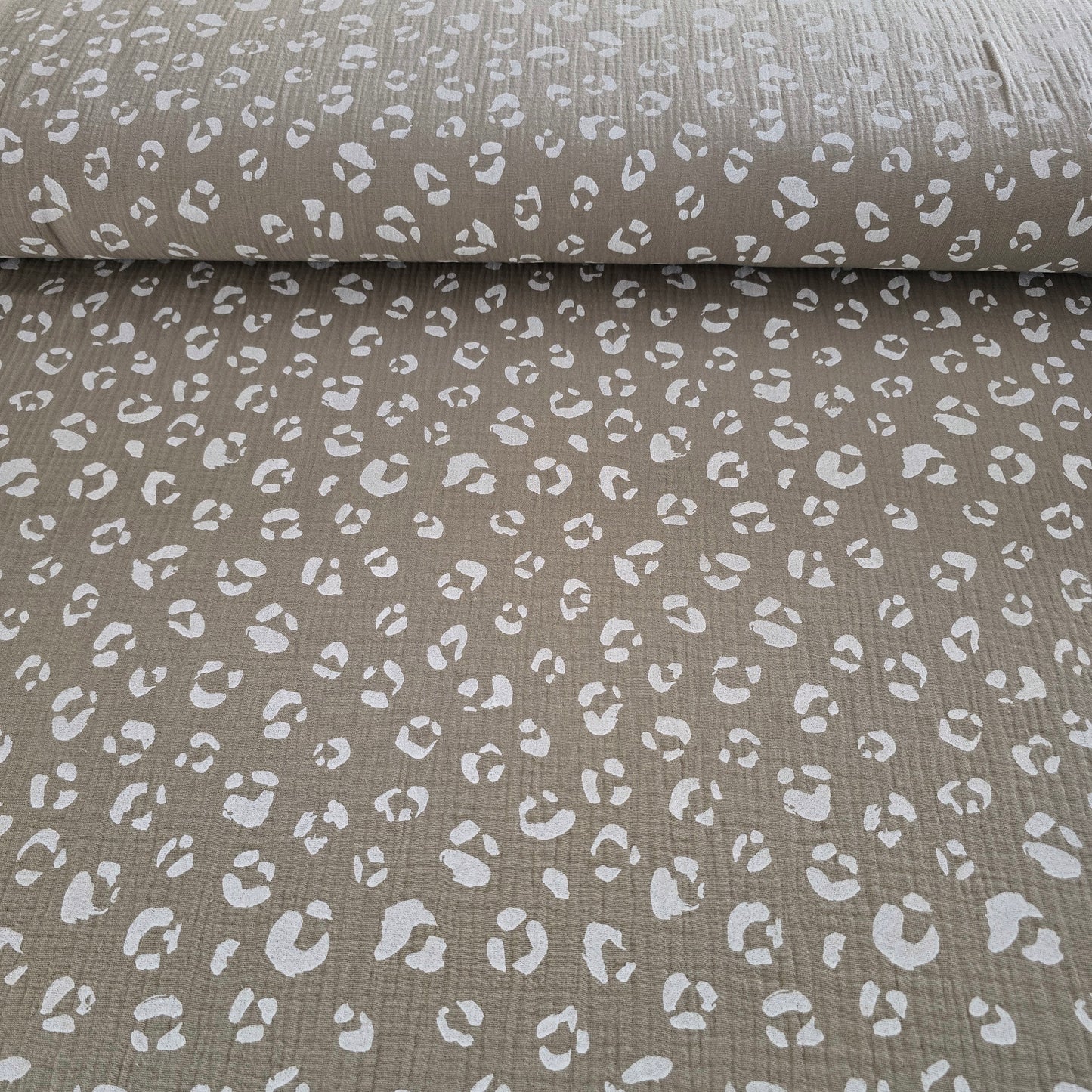 Musselin Stoff, Double Gauze, Leo-Print/ Panther