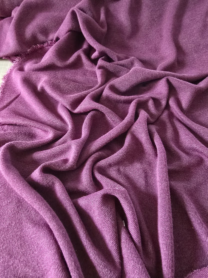 Viskose-Poly Mix- Strickstoff, Strick, herrlich weich, Aubergine/Mauve Herbst / Winterstoff, ab 50 cm