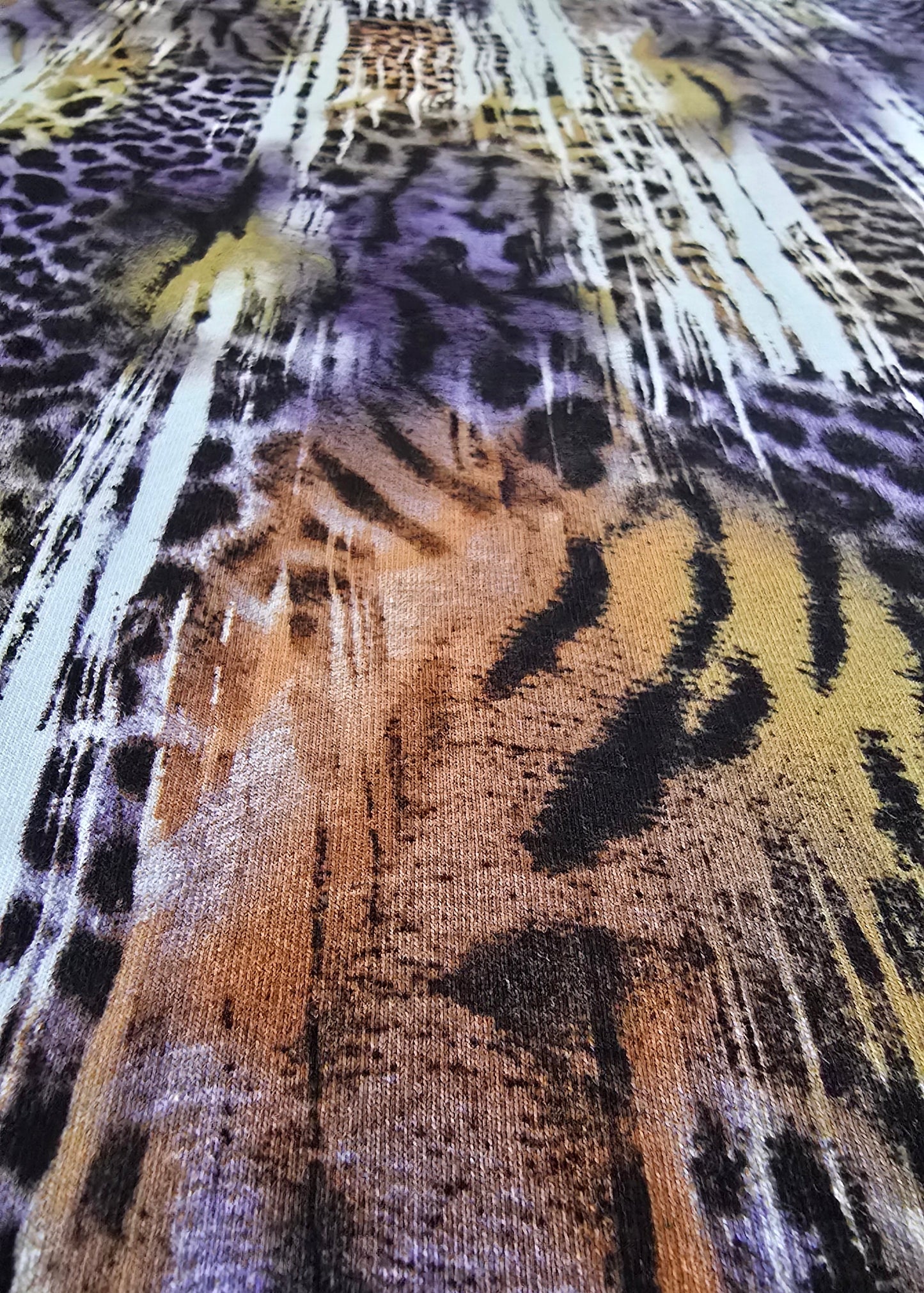 Viskose Jersey, Leo braun/lila