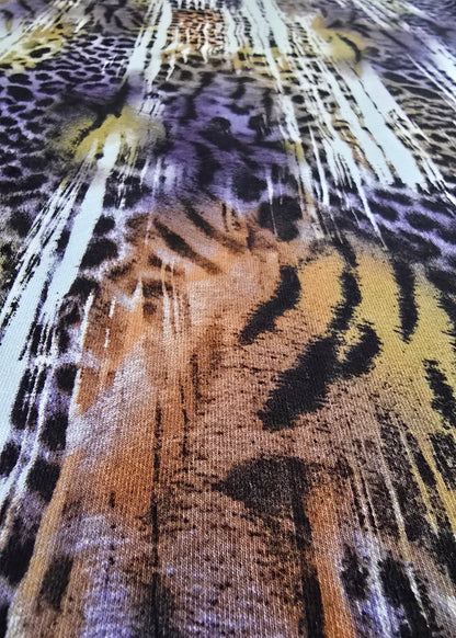 Viskose Jersey, Leo braun/lila