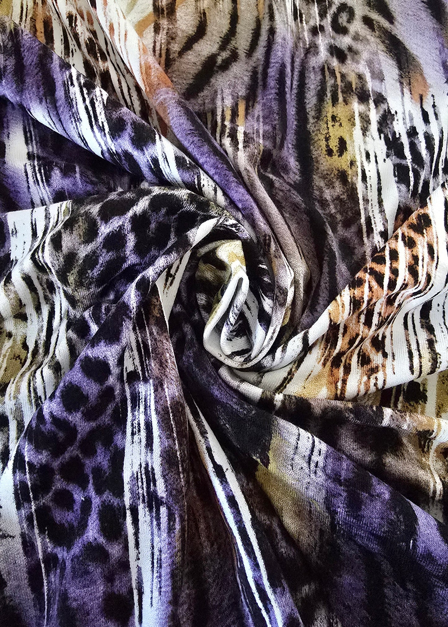 Viskose Jersey, Leo braun/lila