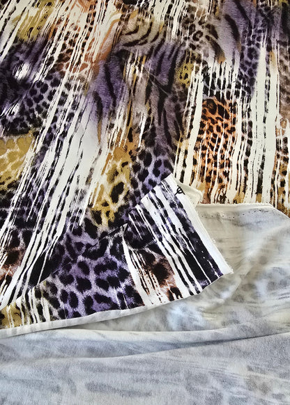 Viskose Jersey, Leo braun/lila