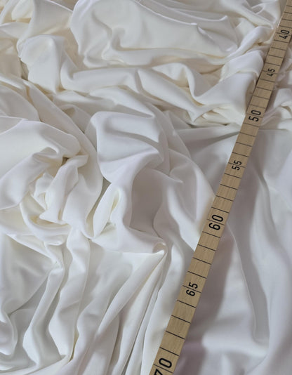 STOFFPAKET*** 2 x Futterstoff, hoch elastisch, fließend, sehr weich, zus. 3,55 lfm, ivory