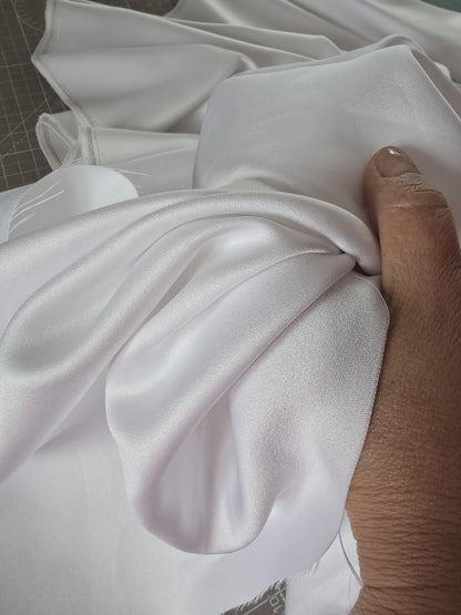 3 lfm Brautsatin, Satin weich, dick! weiß