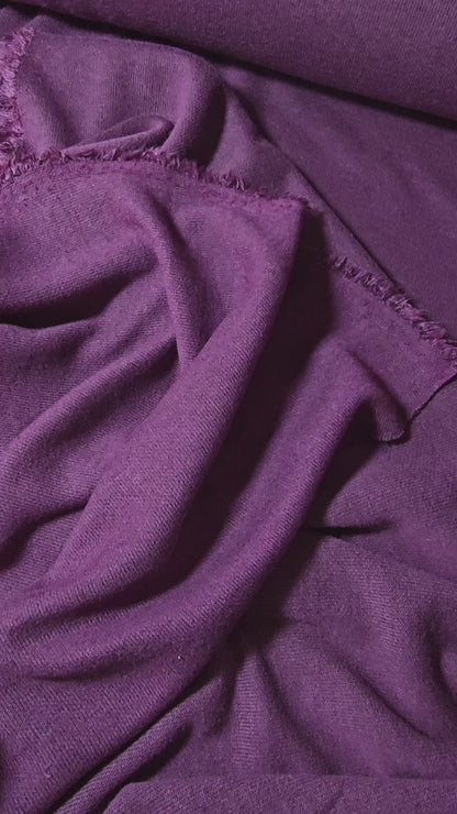 Viskose-Poly Mix- Strickstoff, Strick, herrlich weich, Aubergine/Mauve Herbst / Winterstoff, ab 50 cm